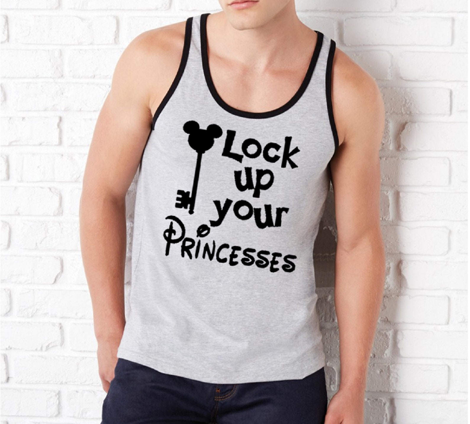 Disney Tank Top / Mens Disney Tank Top / Mickey Mouse Tank Top Etsy