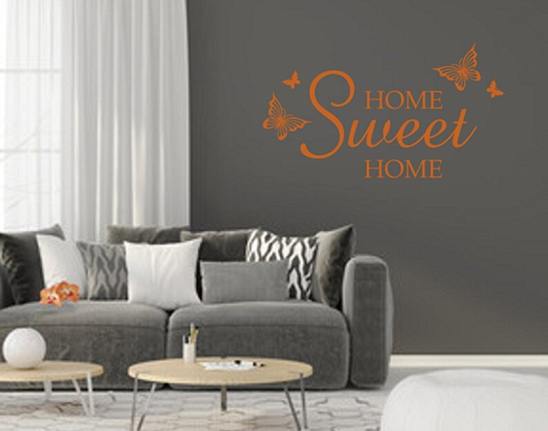 Home Sweet Home Wall Decal / Living Room Decal / Home Decor / Etsy