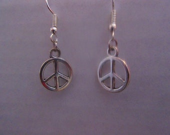 Peace Sign Dangle Earrings