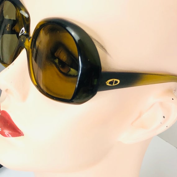 Vintage Oversized Optyl Dior Sunglasses Square Tra