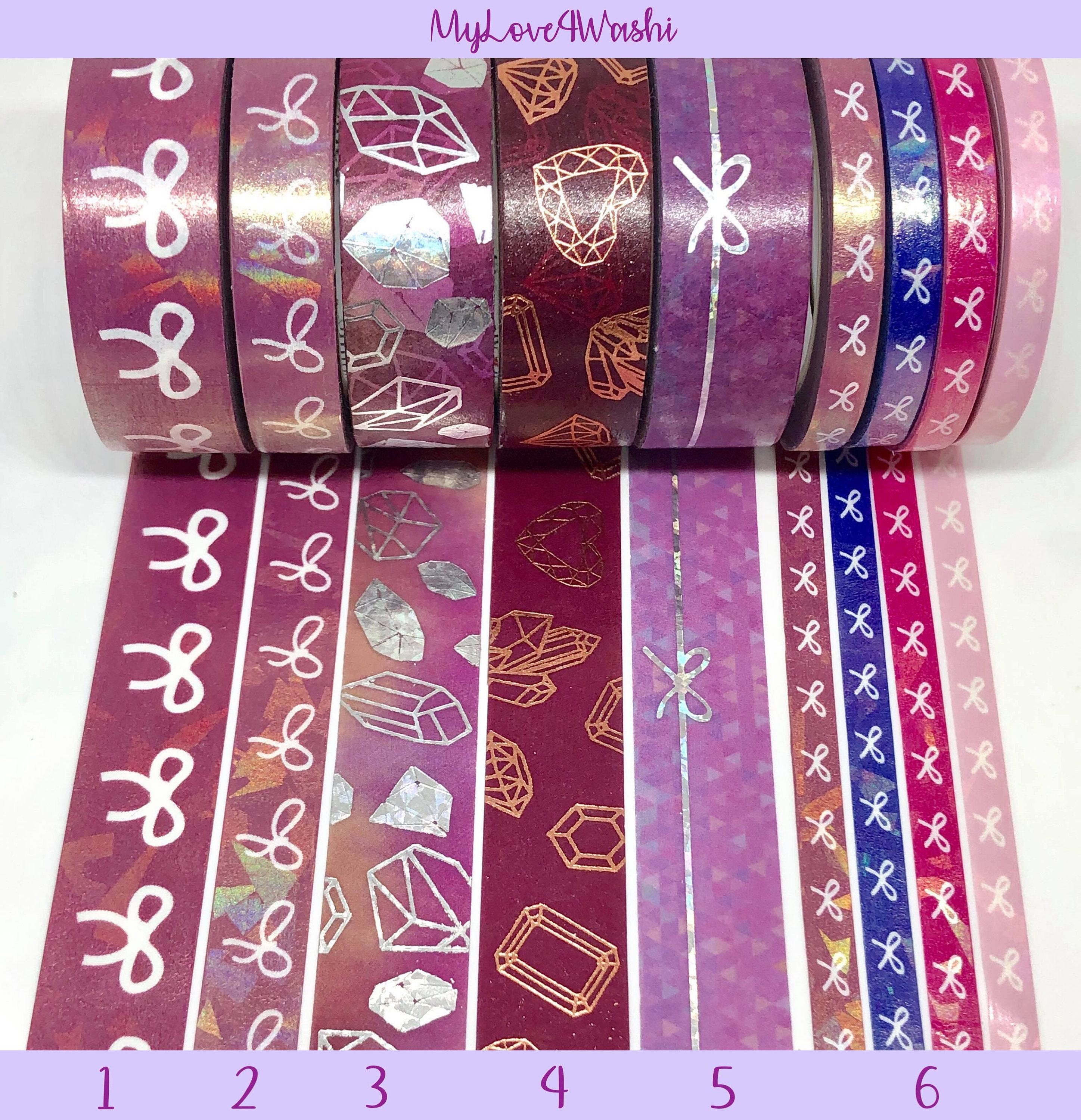 Washi Tape Sample Simply Gilded February Gem of the Month Amethyst