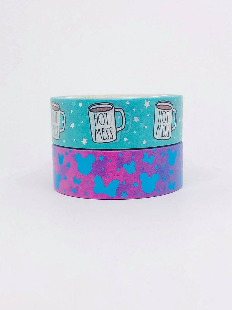 Cricket Paper Co Scrapbooking Disney Hot Mess Washi Tape Sample Mickey Minnie Mouse Ears Washi Tape Sample Planning