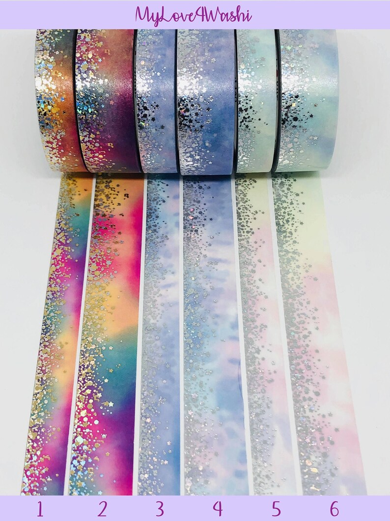 Simply Gilded Tie Dye Stardust Washi Tape Samples Funky & Etsy