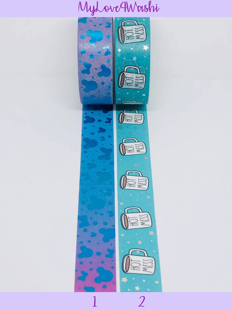 Cricket Paper Co Scrapbooking Disney Hot Mess Washi Tape Sample Mickey Minnie Mouse Ears Washi Tape Sample Planning