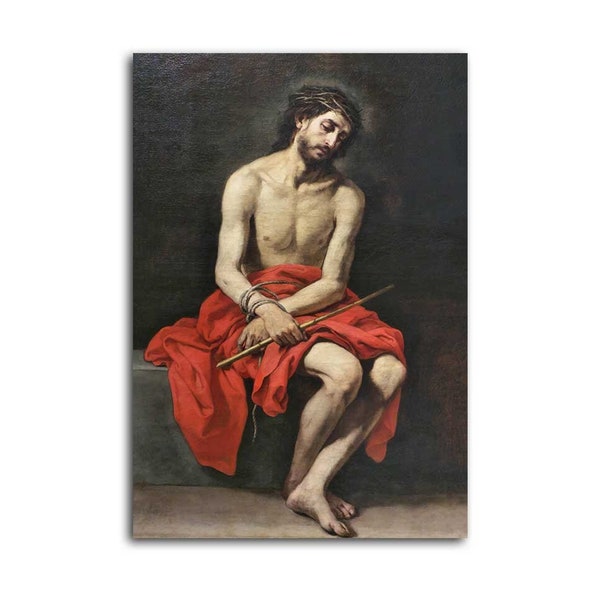 Ecce Homo Bartolomé Esteban Murillo Jesus Christus, religiöser Geschenkdruck, Jesus leidet, christliche Wandkunst, Leinwand, religiöse Leinwandposter