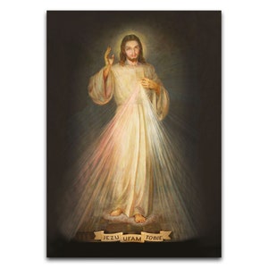 Imagem da Divina Misericórdia, Adolf Hyla Original Jesus eu confio em você Tela ou pôster Jesus Cristo misericordioso Presente religioso cristão