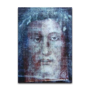 The face of Jesus Christ Shroud of Turin and Manoppello Image Picture Religious Art Decor Catholic Print Canvas Religious Catholic Gift