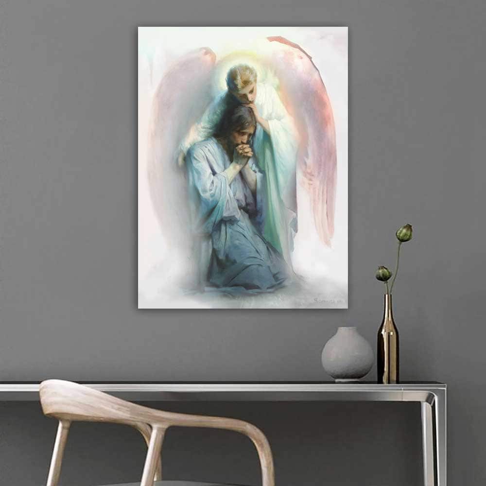 Jesus in the Garden of Gethsemane With Angel Agony in the Garden ...