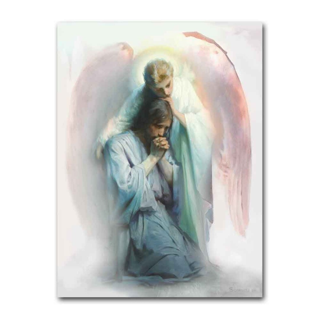 Jesus in the Garden of Gethsemane With Angel Agony in the Garden ...