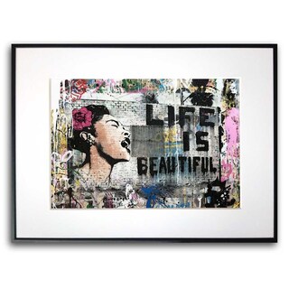 Stampa Su Tela Banksy 'Mano Di Dio' 50,8x71,1 Cm, Pop Art, Con Cornice, Pronta Da Appendere