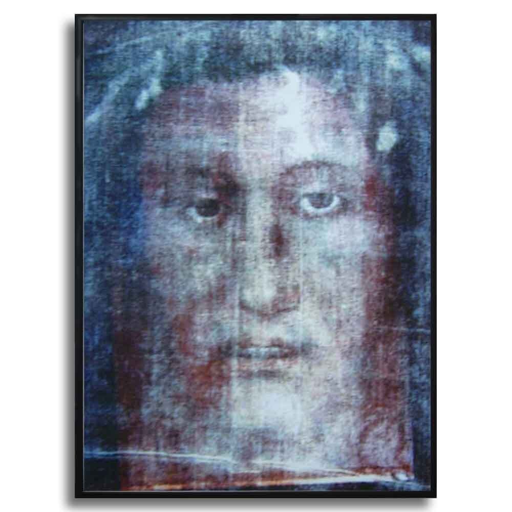 thumbnail interactive-video image 1 of Holy Shroud Of Turin Face Of Jesus - Religious Wall Art Poster - Catholic Gift 1 of 2