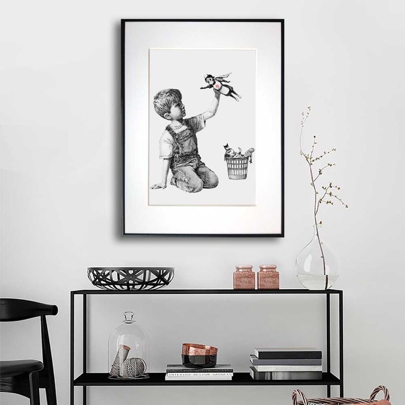 BANKSY GAME CHANGER SUPER NURSE CANVAS WALL ART PRINT ARTWORK - Foto 11