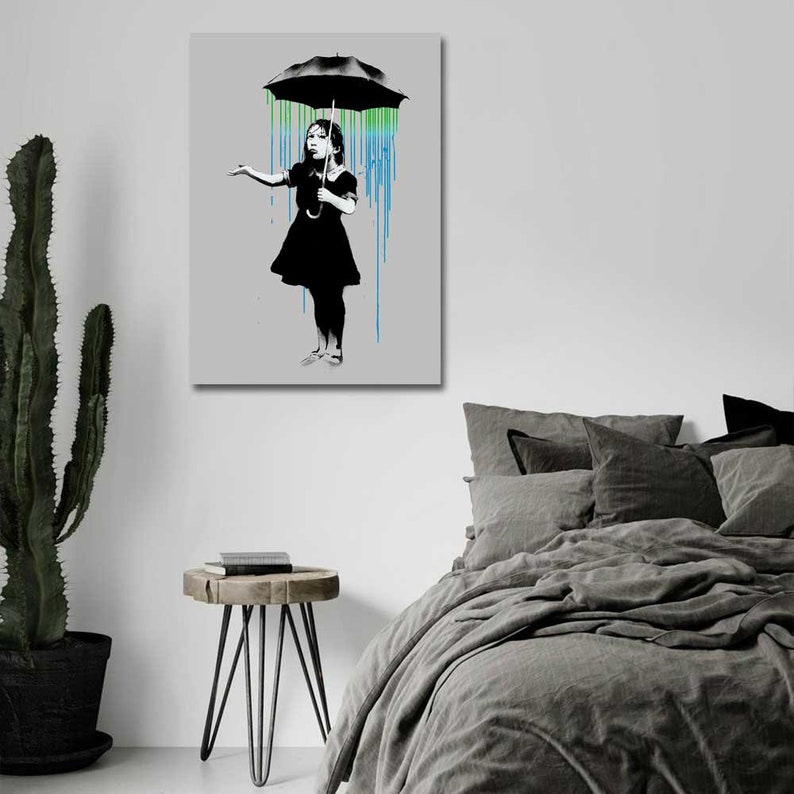 Banksy Nola Banksy Umbrella Girl, Banksy Girl With Umbrella, Banksy