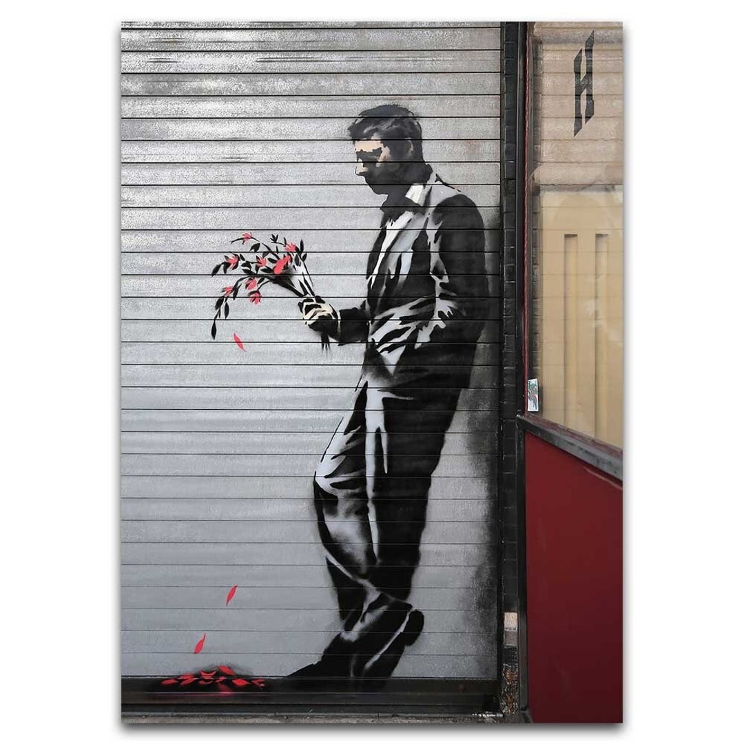 Lot De 6 Toiles Banksy – Art Mural Street Art – Grande Taille 185x95 Cm – Prêtes à Poser
