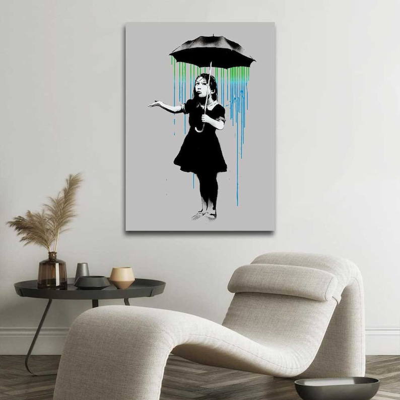 Banksy Nola Banksy Umbrella Girl, Banksy Girl With Umbrella, Banksy