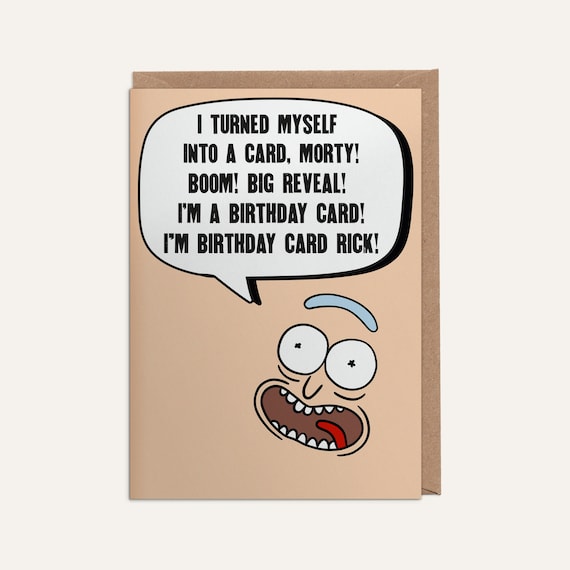 Rick and Morty Birthday Card - Funny TV Show Card