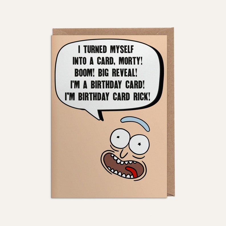 Rick and Morty Birthday Card - Funny TV Show Card afbeelding 1