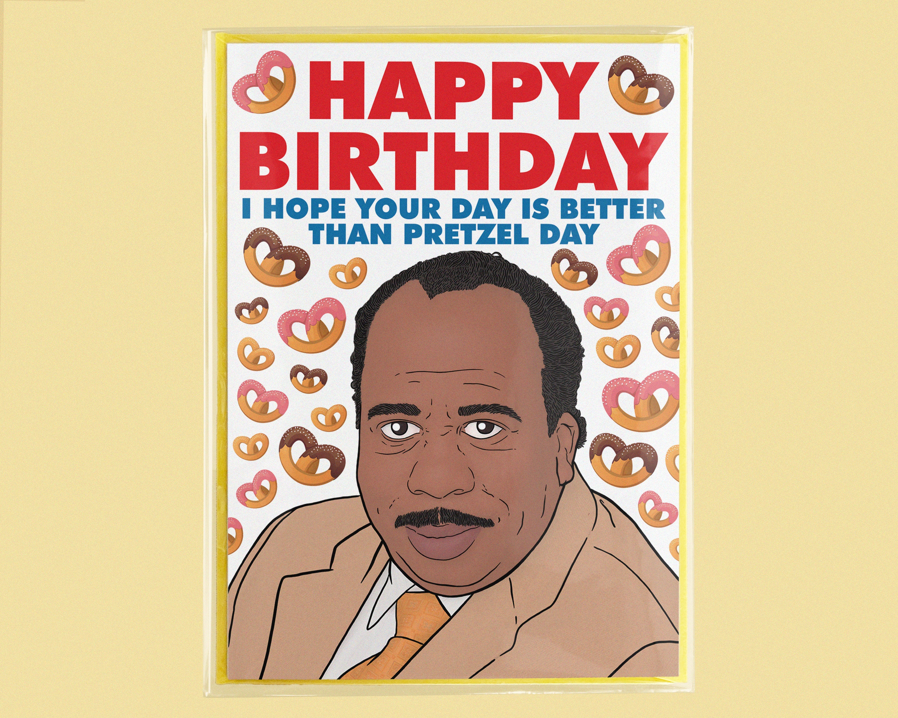 Happy Birthday Hope Your Birthday is Better Than Preztel Day Etsy