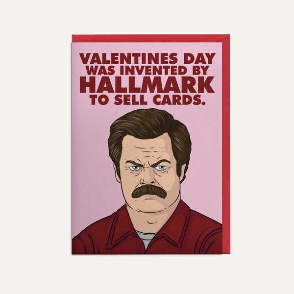 Tarjeta de San Valentín de Ron Swanson: Cita distintiva de Parks and Rec