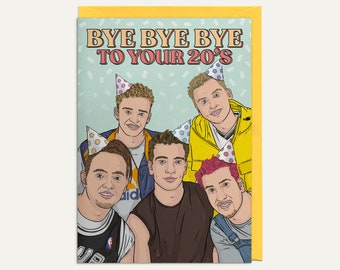 Funny NSYNC 30th Birthday Card – 90s Nostalgia