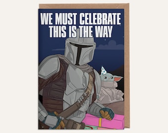 Bounty Hunter Birthday Card - The Child, Popular TV Show