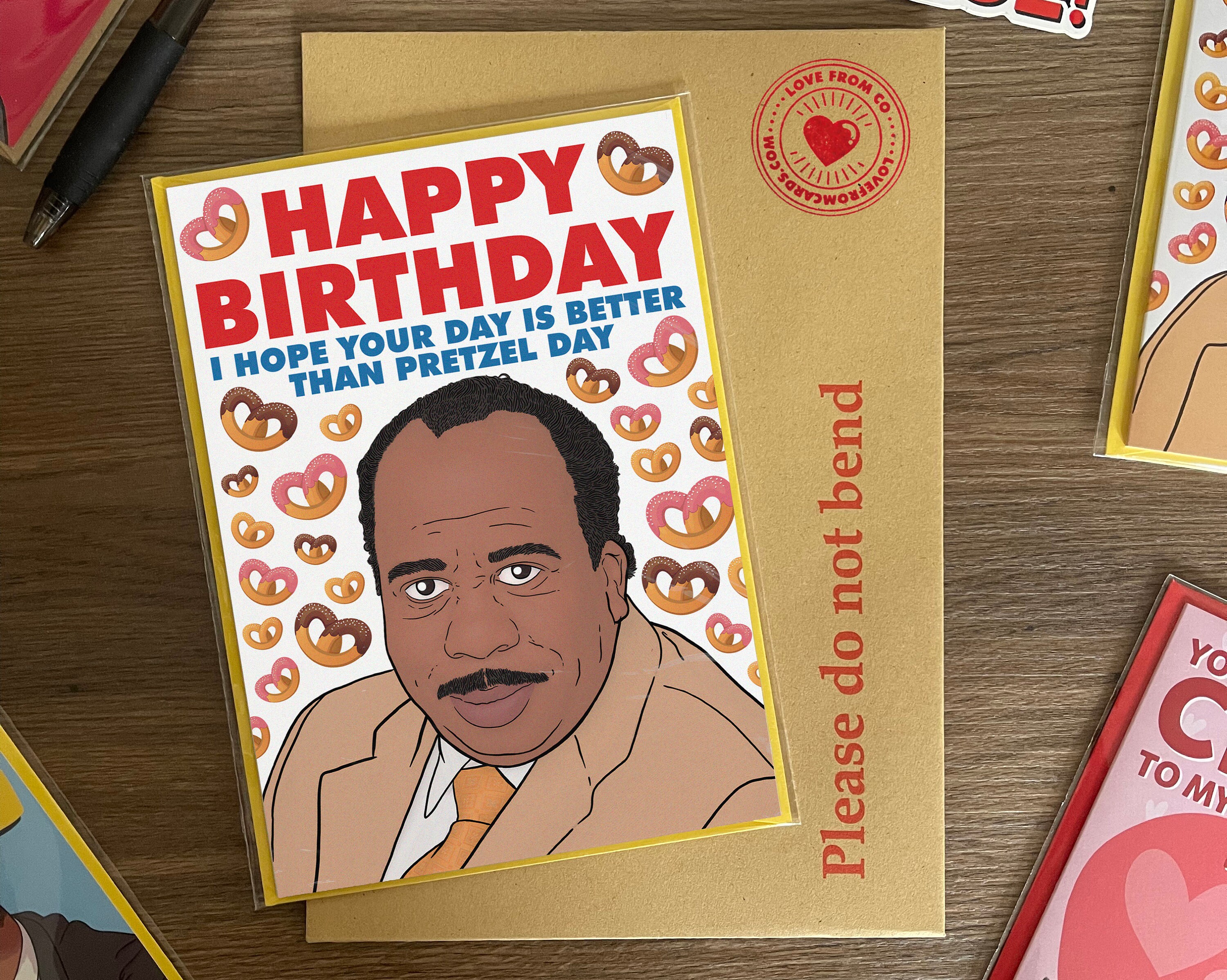 Happy Birthday Hope Your Birthday is Better Than Preztel Day Etsy