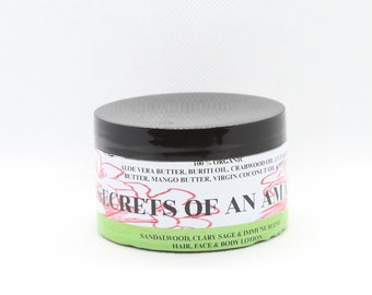 Sandalwood Formula Cream 4.8oz. Sandalwood essential oil, clary sage and immune blend oils