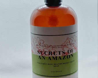 8 0z Dead Sea Salt and Frankencence Multi Purpose Liquid Soap