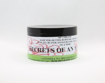 Sensitive Skin / Eczema Cream 4.8oz. Lavender essential oil, Tea Tree oil and raw honey