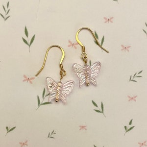 iridescent butterfly earrings