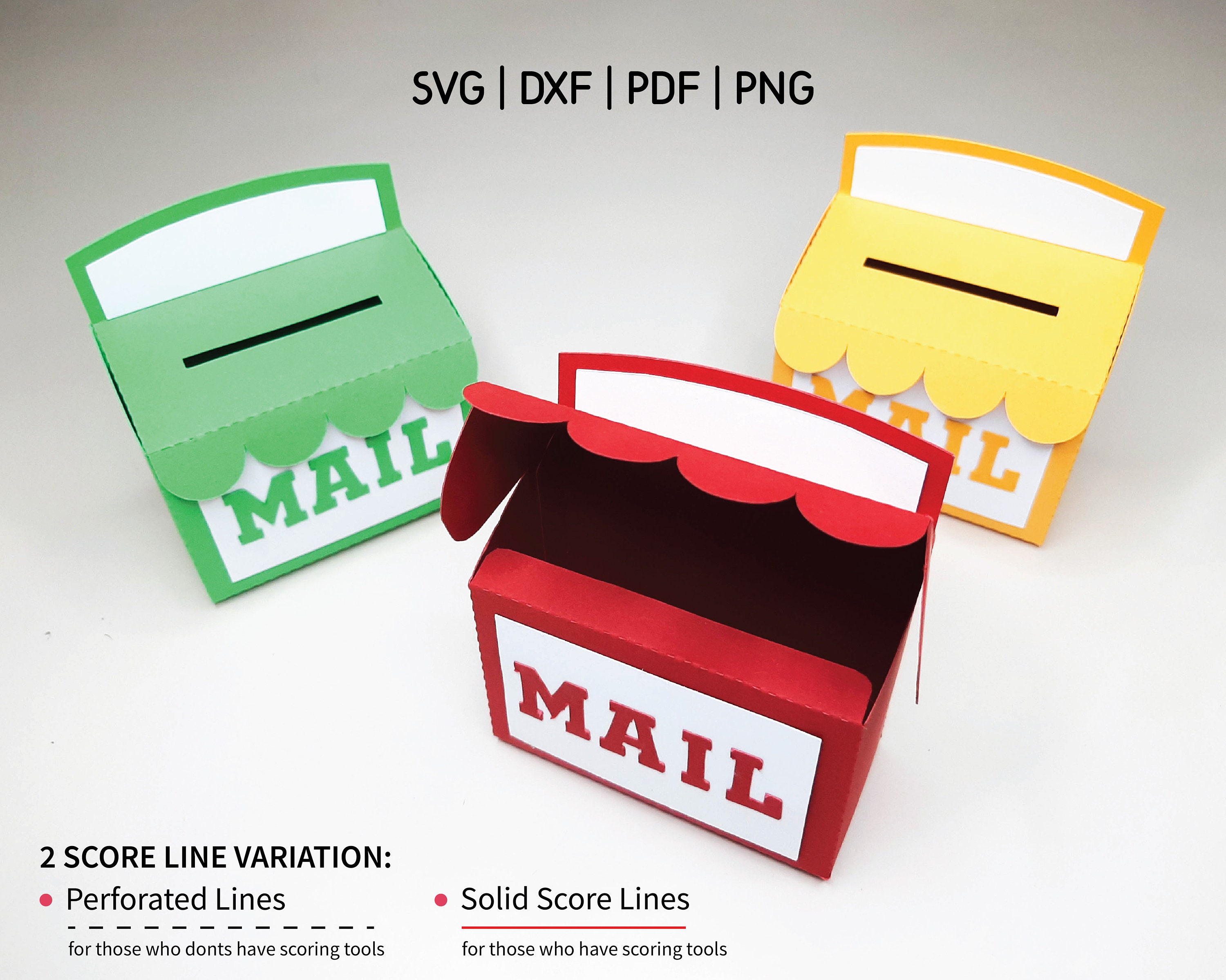 Paper Mailbox Template.pdf Gift Box Mailbox Template Paper Box, Treat Box, DIY Handmade PDF Box ...