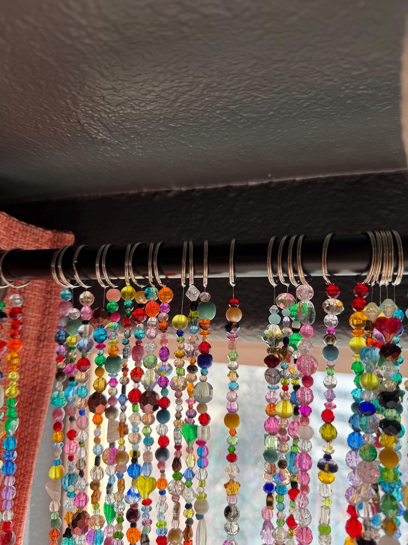 Beaded Curtains | Colorful Sun Catchers | Window Decor | Whimsy Decor afbeelding 5