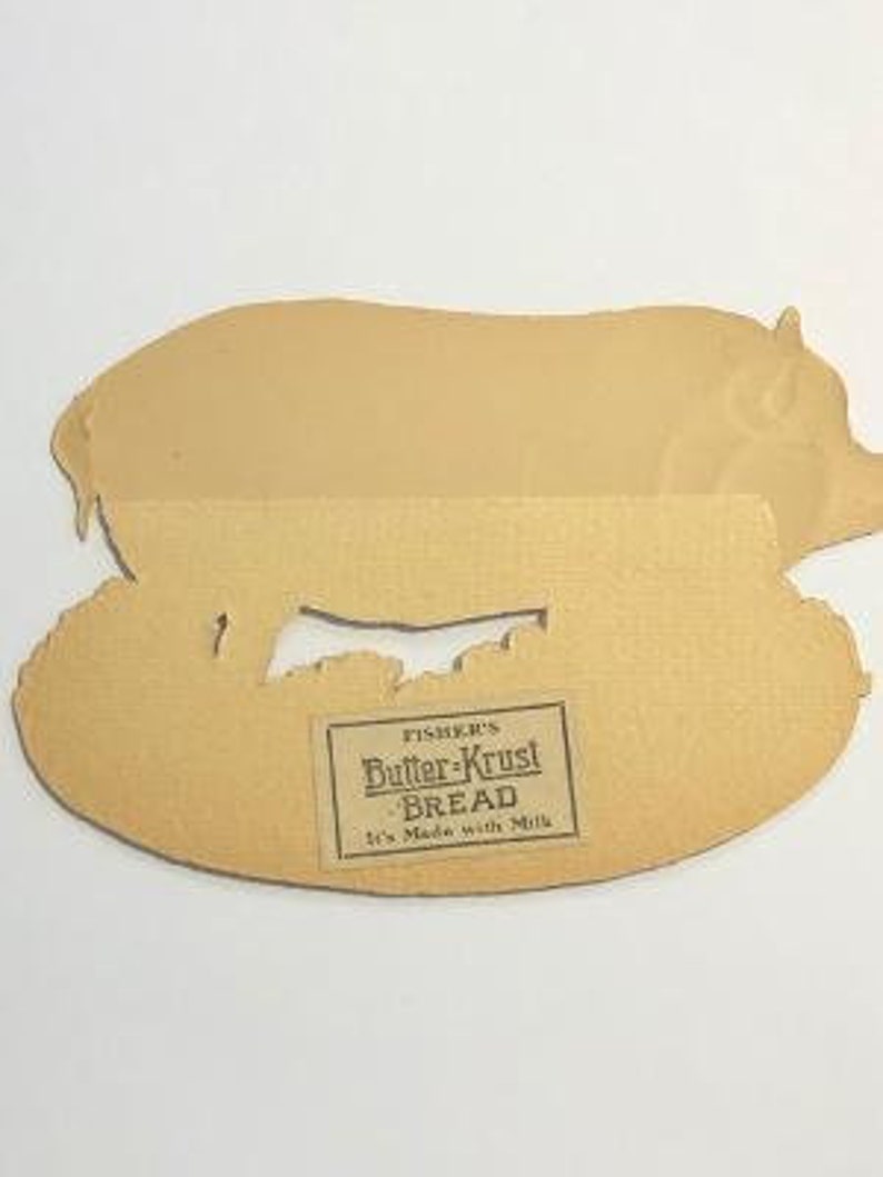 Vintage Butterkrust Bread Die Cut Ad PIG NICE Rare Etsy
