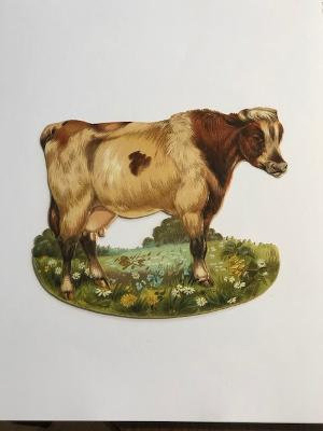 Vintage Butter Krust Bread Die Cut Ad COW Rare Rare Etsy
