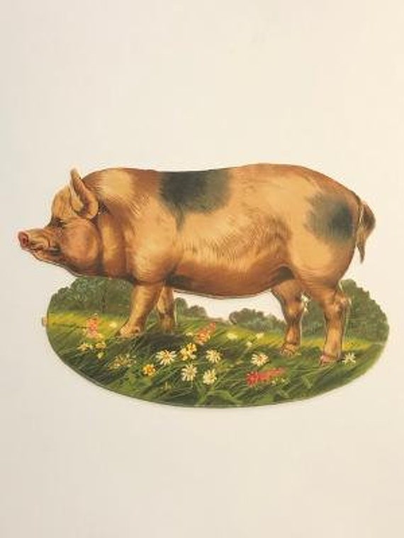 Vintage Butterkrust Bread Die Cut Ad PIG NICE Rare Etsy