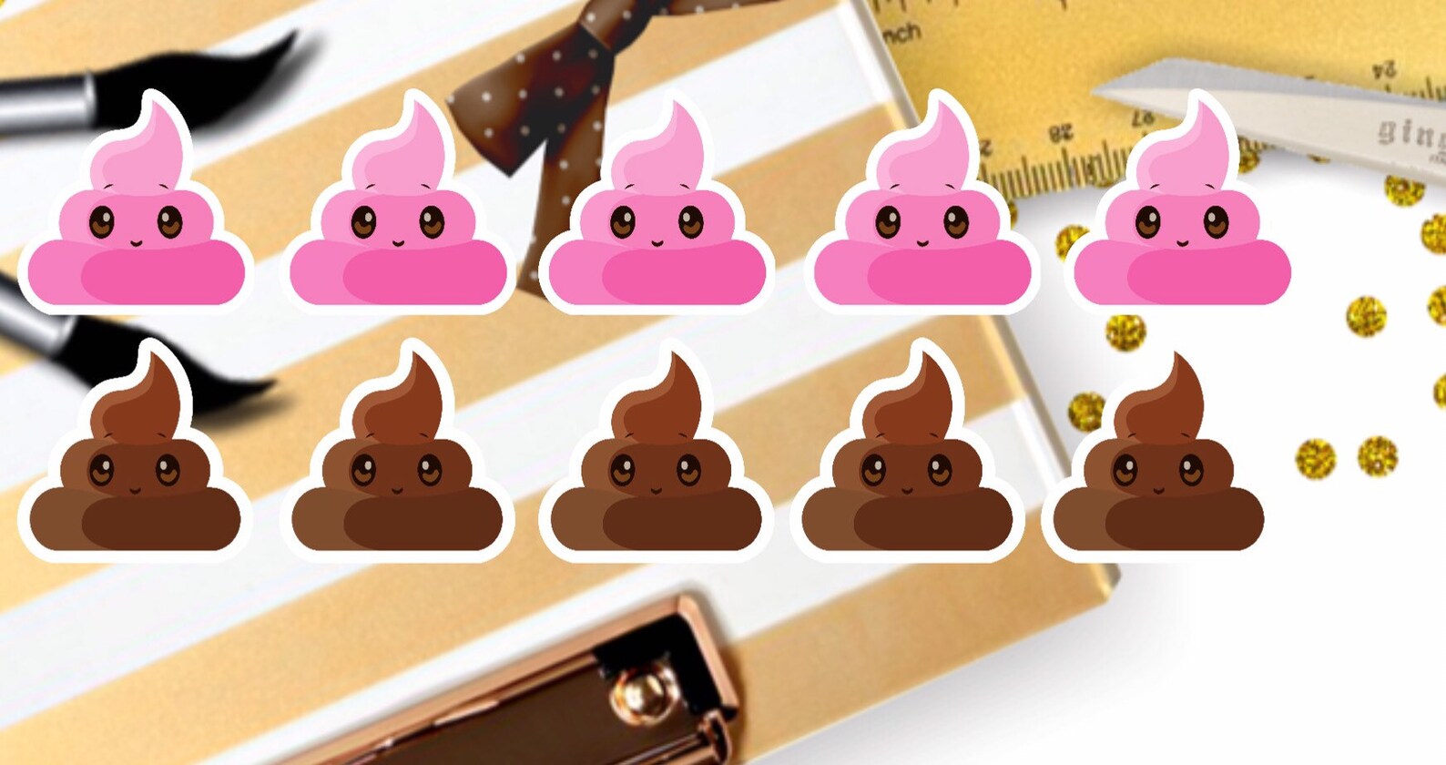 Poop stickers poop emoji stickers planner poop sticker Etsy