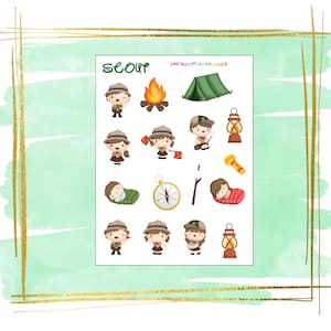 Scout Window Sticker Boy Scout Sticker Sheet - Etsy