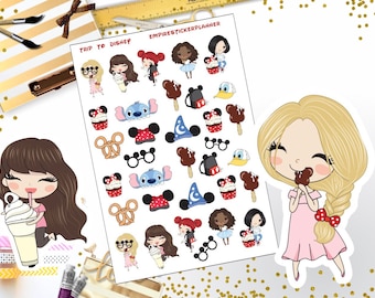 Disney trip stickers, planner stickers, decor stickers