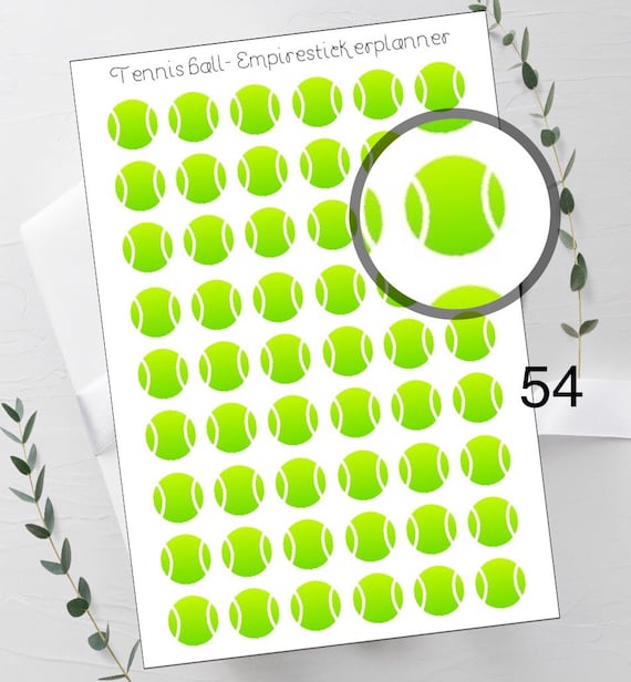 tennis sticker planner, ball stickers, planner