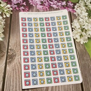 Laundry planner stickers, printed stickers , machine stickers ,happy planner, kawaii stickers