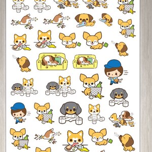 Pet planner stickers, cute pet stickers, planner decor stickers