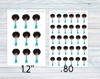 doctor visit stickers , planning a doctor visit , planner stickers, female doctor, doctor stickers