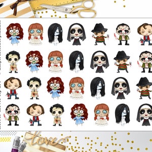 horror movie stickers, cute stickers Halloween movies stickers