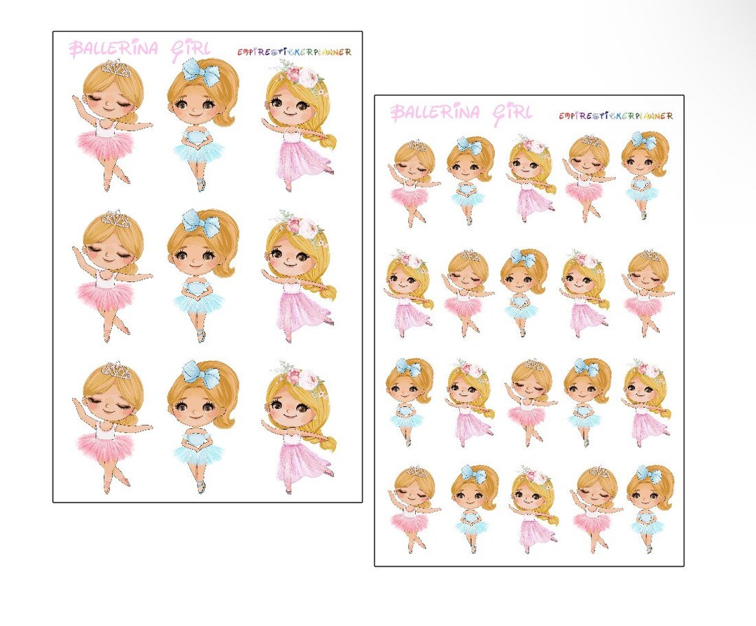 Ballerina Stickers, Planner Ballerina - Etsy