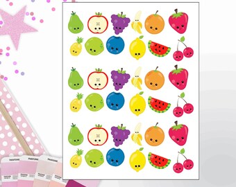 Stickers, planner, Fruit stickers , planning food stickers , Printed stickers , fruit planner, planning food