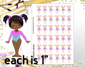 Gymnastics tracking stickers, fitness stickers, girl stickers