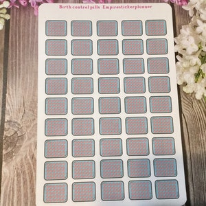 Birth control planner stickers , contraceptive stickers ,birth control traker, reminder stickers