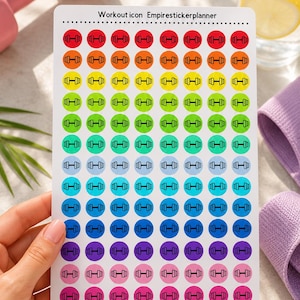 Workout icon stickers, planner stickers, workout script