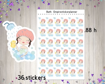 Bubble Bath Planner Stickers - Relaxing Planner Stickers - Bath Planner Stickers - Mom Stickers