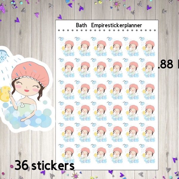 Bubble Bath Planner Stickers - Relaxing Planner Stickers - Bath Planner Stickers - Mom Stickers